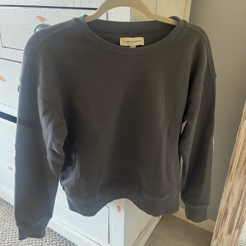 Kerry Rosenthal Boyfriend Sweatshirt Heart Patchwork